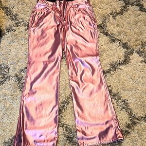 Metallic Boot Cut Pants